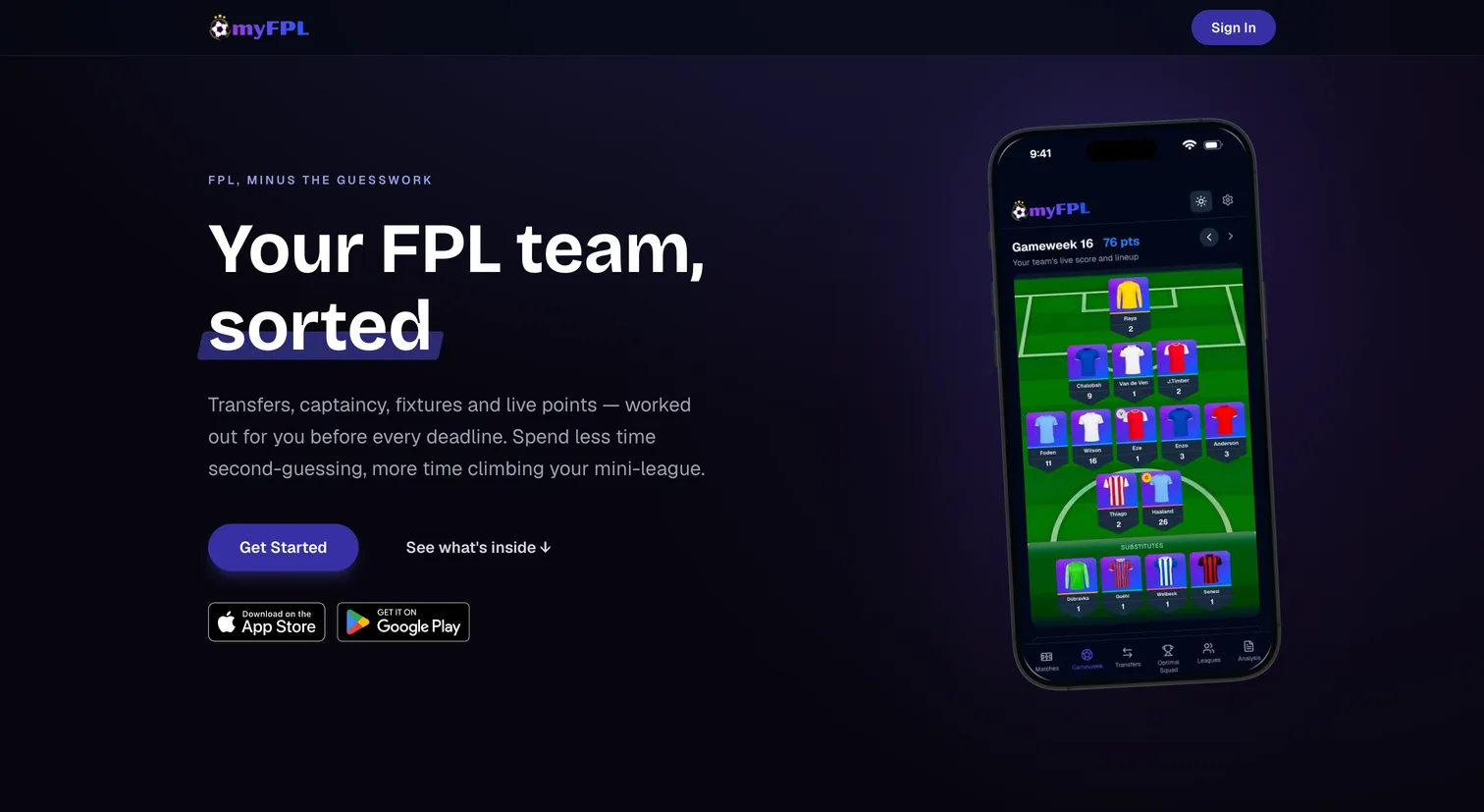 myFPL website preview